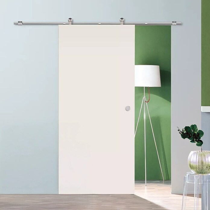 Diamond Doors Holzschiebetür-Beschlag Galaxy (Edelstahloptik, Art Beschlag: Offen, 200 cm)