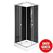 Aurlane Cabina de ducha completa Soft (80 x 80 x 195 cm, Gris plata) | BAUHAUS