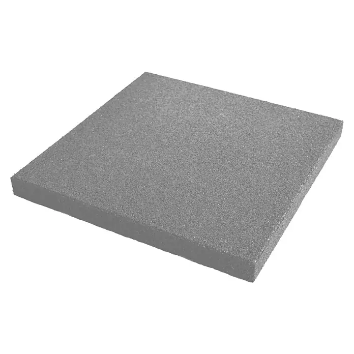 Fallschutzmatte - Grau, 50 x 50 x 4,5 cm - Graue Pflasterplatte mit leicht rauer Oberfläche, ideal für Gehwege und Terrassen. Robust und langlebig.
