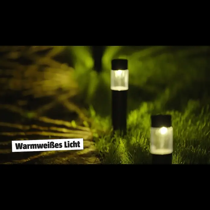 BAUHAUS Solarleuchten-Set MiniEin-/Ausschalter, LED, Leuchtdauer: 6 h - 8 h, 6 Stk., Lichtfarbe: Warmweiß, Anthrazit - BAUHAUS Solarleuchten-Set Mini