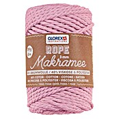 Glorex Wolle Makramee-Rope (Rosa, Durchmesser: 3 mm, 250 g, gedreht) | BAUHAUS