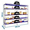 Simonrack Simoninox Estantería metálica Inicial (Al x An x Pr: 160 x 329 x 40 cm, Capacidad de carga por balda: 180 kg, Número de baldas: 5 ud., Inserción, Material balda: Plástico) | BAUHAUS