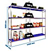 Simonrack Simoninox Estantería metálica Inicial (Al x An x Pr: 160 x 249 x 40 cm, Capacidad de carga por balda: 180 kg, Número de baldas: 4 ud., Inserción, Material balda: Plástico) | BAUHAUS