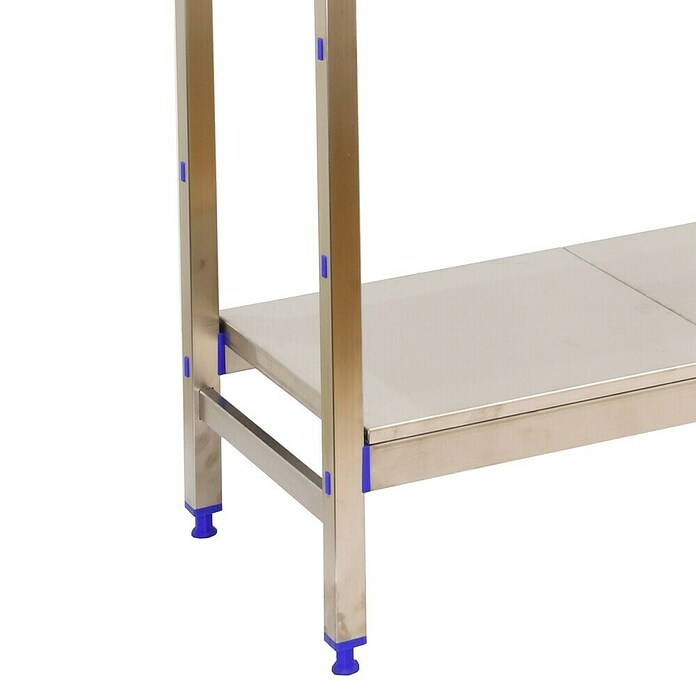 Simonrack Simoninox Estantería metálica Inicial (Al x An x Pr: 160 x 329 x 50 cm, Capacidad de carga por balda: 200 kg, Número de baldas: 4 ud., Inserción, Material balda: Acero inoxidable) | BAUHAUS