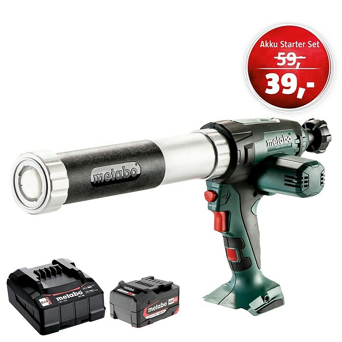 Metabo CAS 18V Maschinenpaket (Akku-Kartuschenpresse KPA 18 LTX 400 + 39€ Akku-Basis-Set) | BAUHAUS