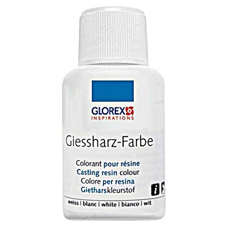 Glorex Flüssigfarbe Giessharz-Farbe (Weiß, 20 ml)
