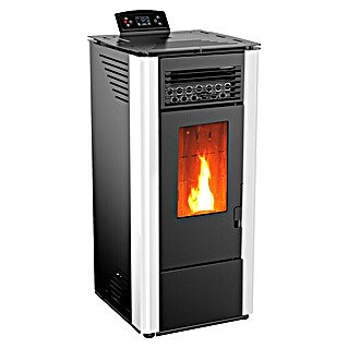 Estufa de pellets King (10 kW, Volumen de calefacción: 180 m³, 0,56 kg/h - 2,02 kg/h, Blanco/Antracita)