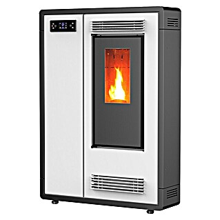 Estufa de pellets Pasillo (8 kW, Volumen de calefacción: 240 m³, Blanco/Antracita)