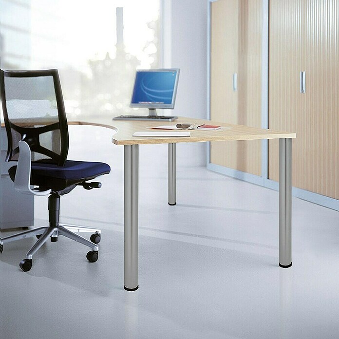 Pata para muebles (Ø x Al: 6 cm x 87,5 mm, Acero, Aluminio) | BAUHAUS