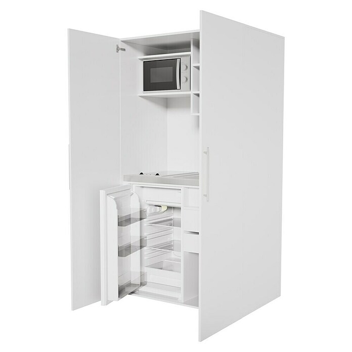 Respekta Kastkeuken (104 cm, Met glaskeramische kookplaat, Wit)