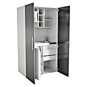 Respekta Kastkeuken (104 cm, Met glaskeramische kookplaat, Grijs)