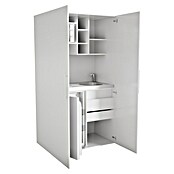 Respekta Kastkeuken (104 cm, Met glaskeramische kookplaat, Wit)