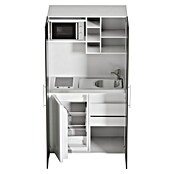 Respekta Kastkeuken (104 cm, Met glaskeramische kookplaat, Grijs)