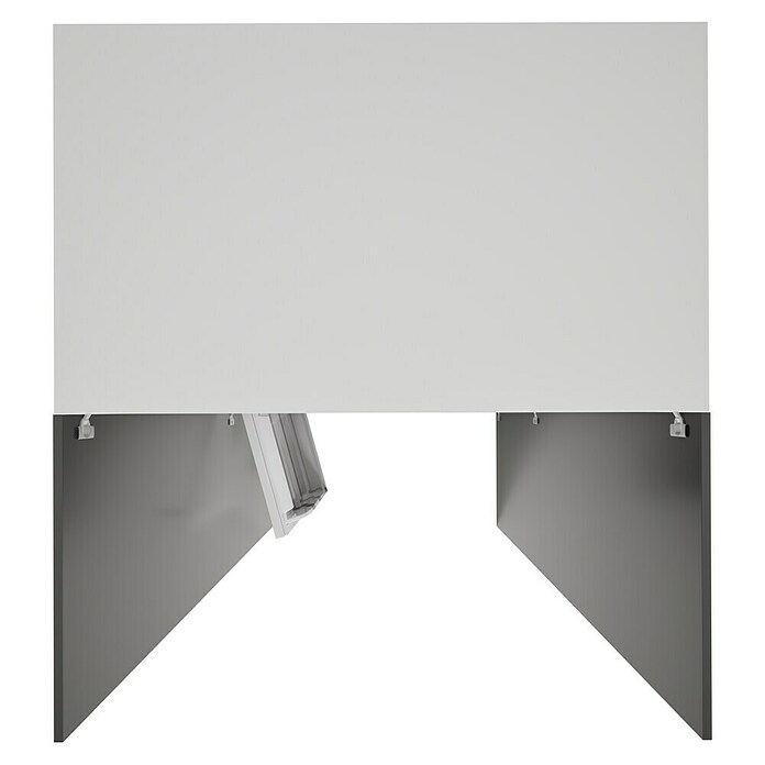 Respekta Kastkeuken (104 cm, Met glaskeramische kookplaat, Grijs)