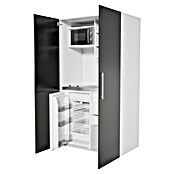 Respekta Cocina en armario (104 cm, Con placa vitrocerámica, Negro)