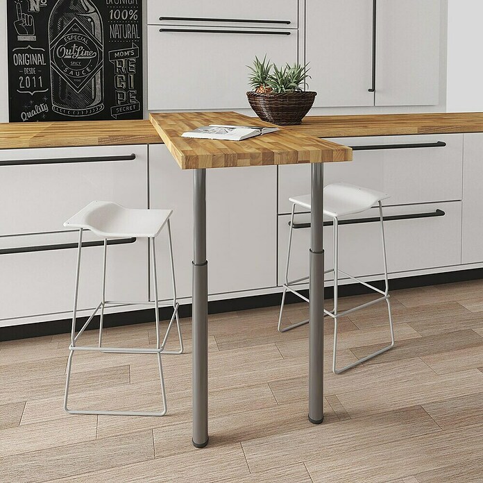 Pata para muebles (Ø x Al: 6 x 110 cm, Acero, Aluminio, Telescópica) | BAUHAUS