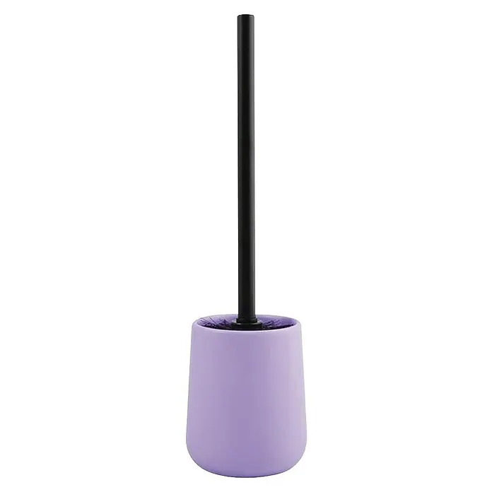 MSV Maonie Escobillero de suelo - Altura: 38,8 cm, Cerámica, Lavanda - El elegante cepillo de baño lavanda con soporte es un complemento elegante y funcional para cualquier baño. Su diseño elegante encajará perfecto.