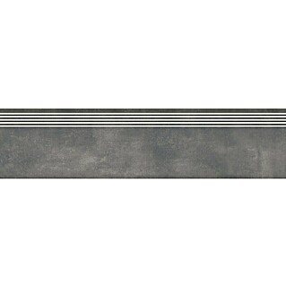Stufen- & Abdeckplatte Big Show XXL (119,8 x 29,8 cm, Graphit, Glasiert)