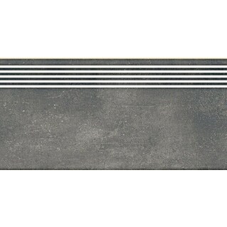 Stufen- & Abdeckplatte Big Show XXL (59,8 x 29,8 cm, Graphit, Glasiert)