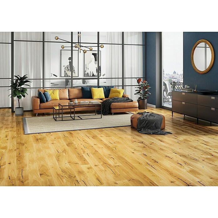 Parkett Eiche Vintage natur geölt (Eiche Vintage natur geölt, Landhausdiele, 1 092 x 155 x 14 mm) | BAUHAUS