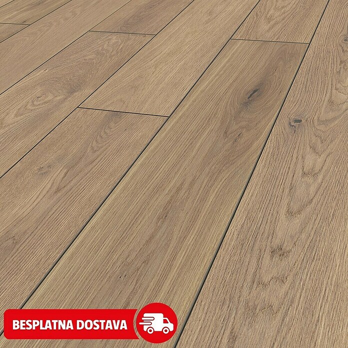LOGOCLIC Vinto Laminat Classic Flinton  (Rustikalni pod, 1.288 x 195 x 8 mm) | BAUHAUS