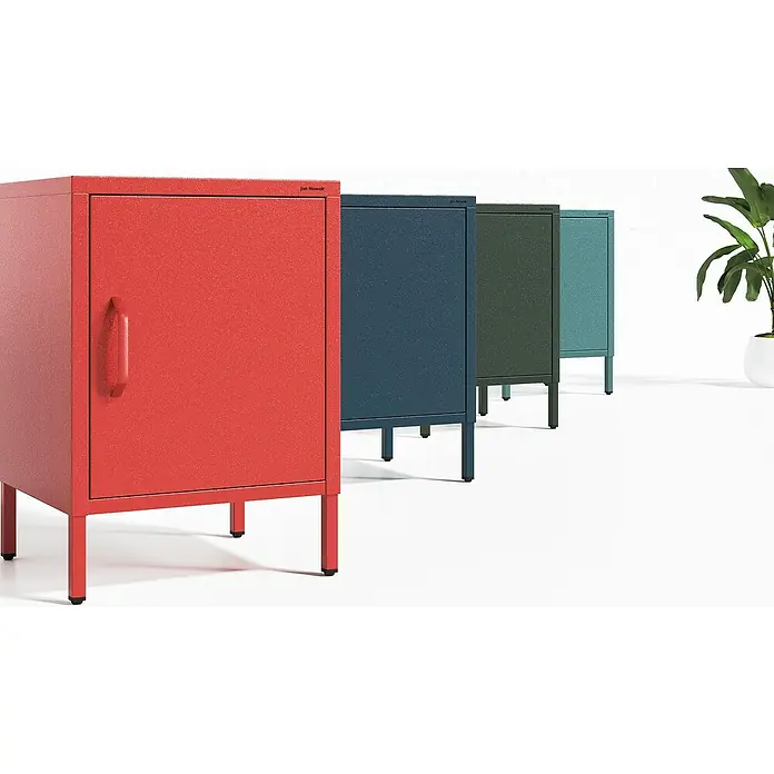 Jan Nowak Nachttisch Mia - L x B x H: 40 x 42,4 x 59,5 cm, Dunkelblau - Bunte Metallschränke von Jan Nowak, perfekt für Büro oder Zuhause. Robuste Konstruktion und modernes Design in verschiedenen Farben.