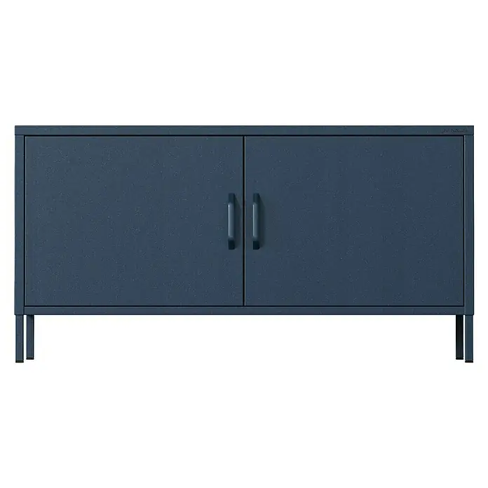 Jan Nowak TV-Schrank Rosa - H x B x T: 59,5 x 115 x 40 cm, Dunkelblau - Ein blauer Jan Nowak Aktenschrank mit zwei Türen und Griffen. Ideal für Büro oder Werkstatt, um Dokumente und Werkzeuge ordentlich zu verstauen.
