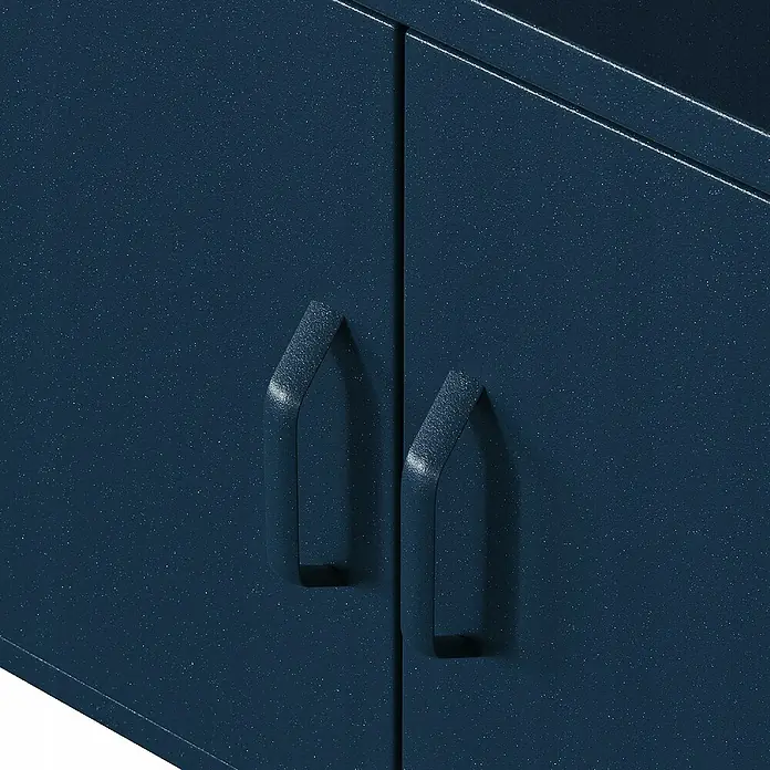 Jan Nowak TV-Schrank Rosa - H x B x T: 59,5 x 115 x 40 cm, Dunkelblau - Nahaufnahme eines blauen Metallschranks mit Griffen.