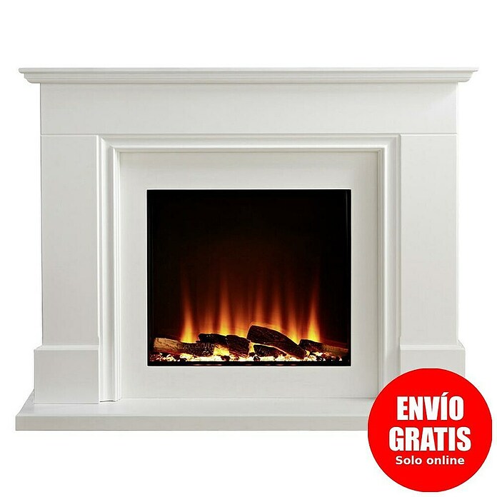 Focalpoint Chimenea eléctrica Kendal (2.000 W, Blanco, 38 x 125 x 99 cm) | BAUHAUS