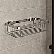 Nie wieder bohren Aluxx Cesta de baño AL131MCR (25 x 12,5 x 9,2 cm, Cromo, Brillante)