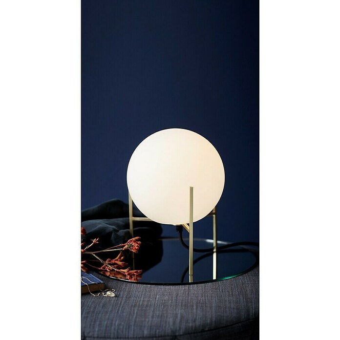 Nordlux Alton Tafellamp (Messing, Wit, E14, Ø x h: 20 x 29 cm) | BAUHAUS