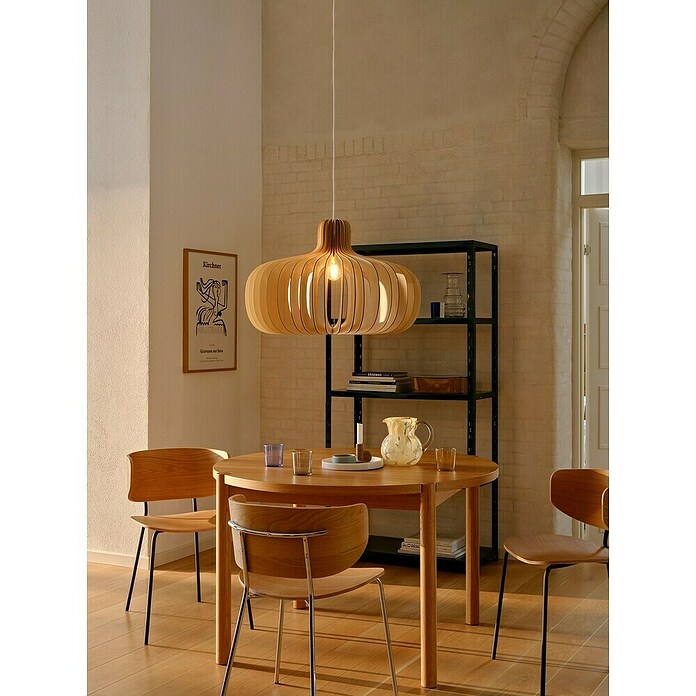 Nordlux Hanglamp Hazo (l x b x h: 65,5 x 65,5 x 43 cm, Natuur, E27) | BAUHAUS