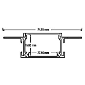 LED profil ugradbeni  (D x Š x V: 2.000 x 74,85 x 15,9 mm, Aluminij) | BAUHAUS