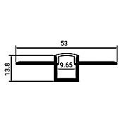 LED profil ugradbeni  (D x Š x V: 2.000 x 53 x 13,8 mm, Aluminij) | BAUHAUS