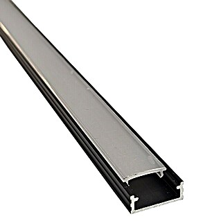 LED profil (Do x Š x V: 2.000 x 15 x 6 mm, Črna)
