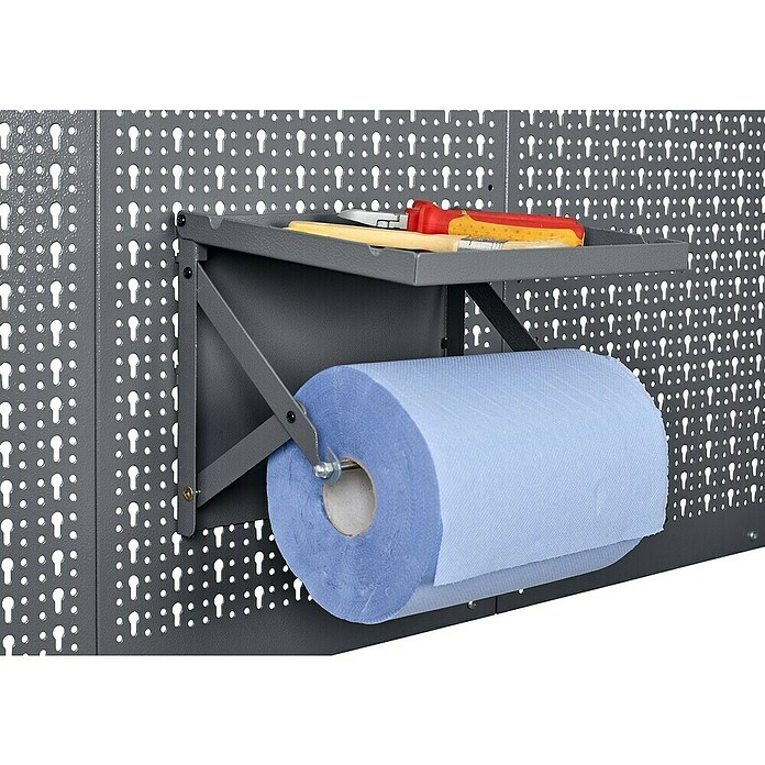 Küpper Portarrollo (L x An x Al: 23 x 27 x 22 cm, Apto para: Paredes perforadas con ojo de cerradura Küpper)