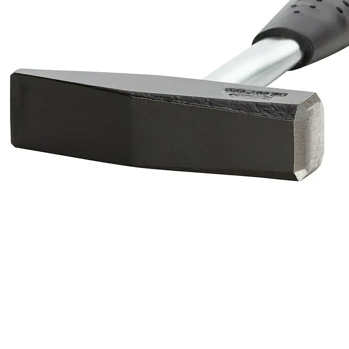 Picard Schlosserhammer Nr. 301 - 300 g, Stahlrohr - Nahaufnahme eines Zimmererhammers mit schwarzem Kopf und silbernem Stiel. Ideal für Zimmerarbeiten und präzise Schläge.