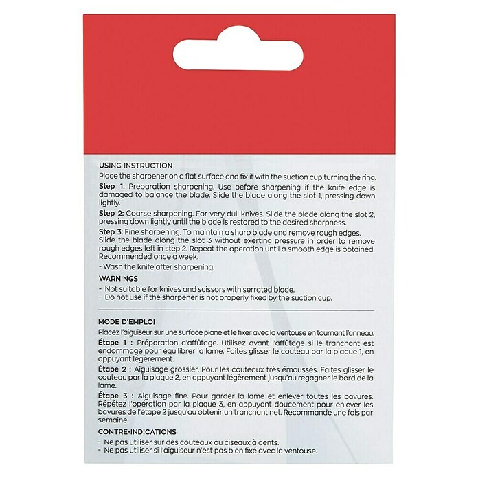 3 Claveles Afilador de cuchillos (Ventosa) | BAUHAUS