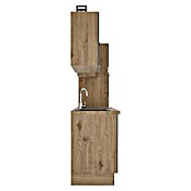 BAUHAUS Küchenzeile Sandra (Breite: 340 cm, Grau, Farbe Korpus: Artisan Eiche, Mit Elektrogeräten) | BAUHAUS