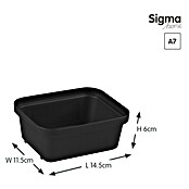 Sunware Sigma home Opbergbox Pencil (l x b x h: 14,5 x 11,5 x 6 cm, Kunststof, Zwart) | BAUHAUS