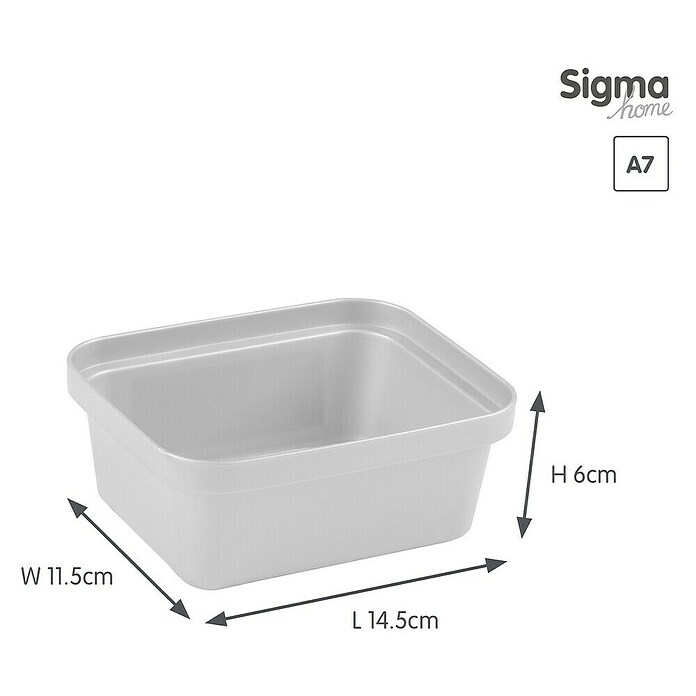 Sunware Sigma home Opbergbox Pencil (l x b x h: 14,5 x 11,5 x 6 cm, Kunststof, Wit) | BAUHAUS