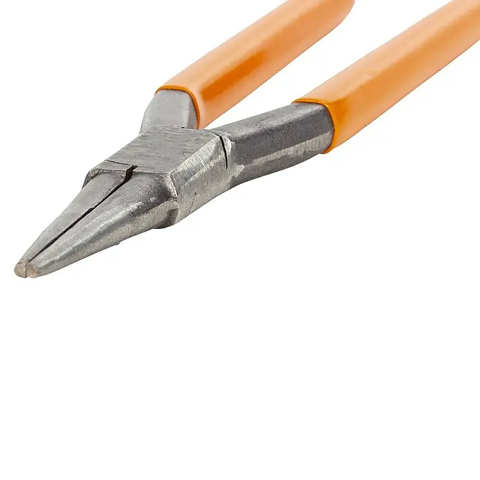 Picard Flachrundzange 193 -  - Spitzzange mit orangefarbenem Griff, ein vielseitiges Werkzeug für Präzisionsarbeiten und schwer zugängliche Stellen.