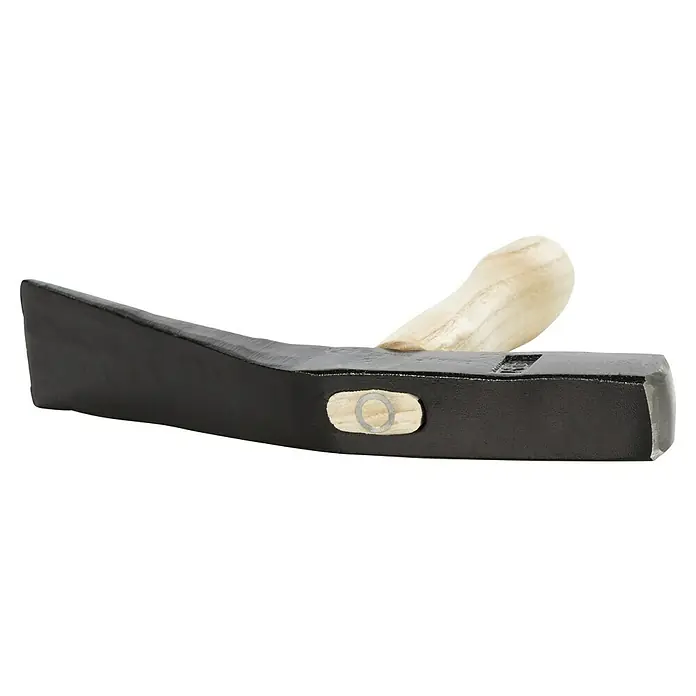 Picard Maurerhammer Nr. 3015059119 - Gewicht Kopf: 1.500 g, Material Stiel: Eschenholz - Nahaufnahme eines Spalthammers mit schwarzem Kopf und hellem Holzgriff, ideal zum Holzspalten und für Forstarbeiten. Robuste Bauweise für lange Haltbarkeit.