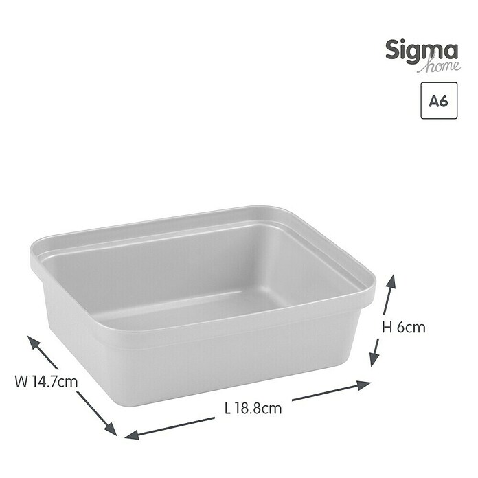 Sunware Sigma home Opbergbox Pencil (l x b x h: 18,8 x 14,7 x 6 cm, Kunststof, Wit) | BAUHAUS