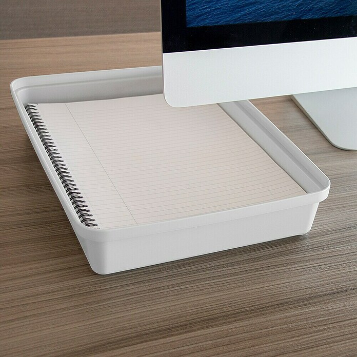 Sunware Sigma home Opbergbox Pencil (l x b x h: 34,5 x 26 x 6,2 cm, Kunststof, Wit) | BAUHAUS