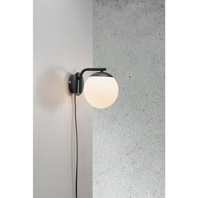 Nordlux Wandlamp Grant (b x d x h: 14,5 x 20,7 x 16,4 cm, Zwart, E14) | BAUHAUS