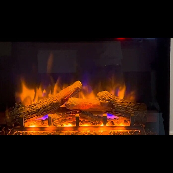 Nora Flames Chimenea eléctrica Popules 70 (1.500 W, Negro, 18,99 x 72,02 x 51,75 cm) | BAUHAUS