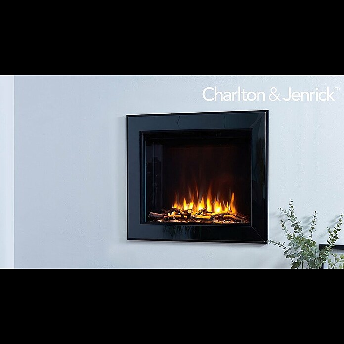 Charlton & Jenrick Chimenea eléctrica i560E Slim (1.500 W, Negro, 16,7 x 56 x 43,8 cm) | BAUHAUS