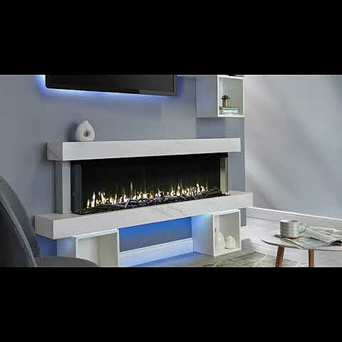 Charlton & Jenrick Chimenea eléctrica i1500E Slim (1.500 W, Negro, 18,7 x 153,4 x 50,5 cm) | BAUHAUS