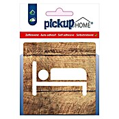 Pickup Etiqueta adhesiva (L x An: 9 x 9 cm, Dormitorio, Madera/Blanco)